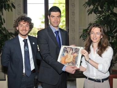 Fanucci, Gabbanini e la Paganelli al termine del convegno 