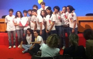 <b>AZIENDA</b> Le Novelle e sopra il gruppo degli studenti premiato a Pisa 