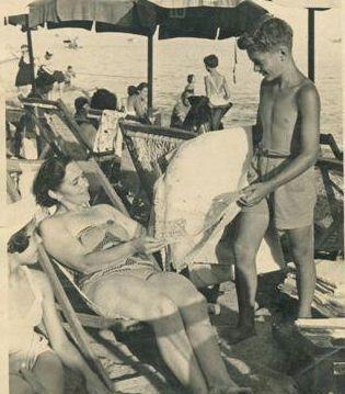 Silvano Sali sulla spiaggia 