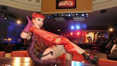 <b>LADY BURLESQUE. </b>Jamaica Corridori in trionfo su Sky (foto dal sito Sky.it)