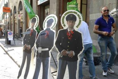 Una recente manifestazione di protesta del sindacato Coisp 
