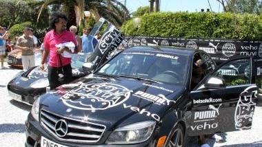 <b>SUPERCAR.</b> Due delle auto che ieri hanno fatto tappa a Forte