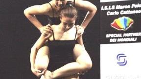 Ballerine impegnate ai mondiali al castello Pasquini