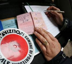 Multe in calo del 23% in un anno
