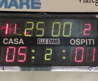 <b>SUPERIORIT&Agrave; SCHIACCIANTE.</b> Il tabellone con il risultato finale: 5-1 