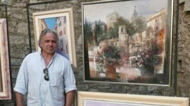 Paolo Fedeli con le sue opere