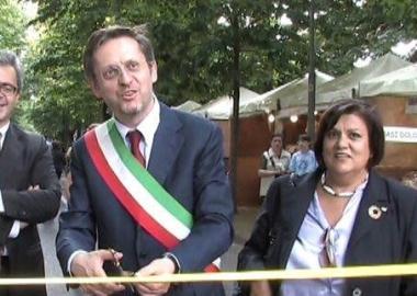 Titina Maccioni con il sindaco Filippeschi 