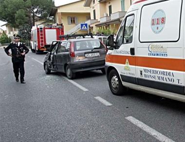 Un intervento della Misericordia di Monsummano 
