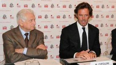 Cipollini con il sindaco Favilla