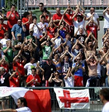<b>CURVA NORD.</b> Applausi dei tifosi 
