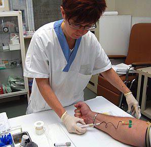 Prelievo di sangue per le analisi      