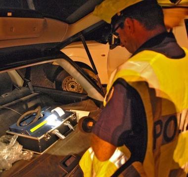 Un automobilista sottoposto al test delletilometro 