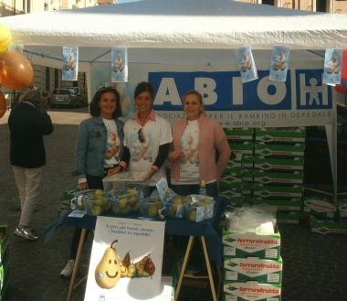 <b>ABIO</b>. Uno stand allestito dalla associazione   