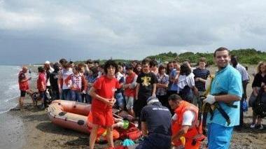 Alcune immagini della prima giornata sulla sicurezza in mare organizzata a Marina di Castagneto