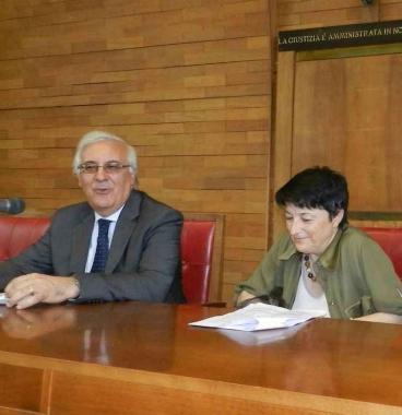 Il presidente Salvatore Lagan&agrave; e lassessore Paola Ciccone 