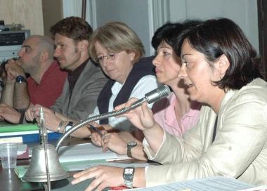 La giunta di San Marcello col sindaco Carla Strufaldi in primo piano 