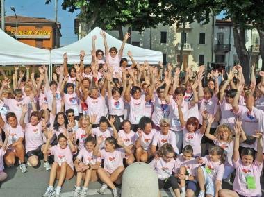 Il gruppo del fitwalking alla fine della corsa  