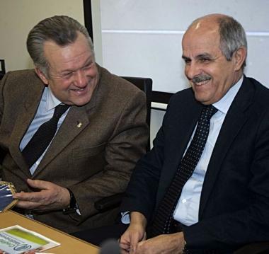 Luciano Talini con il presidente nazionale della Fci Renato Di Rocco 
