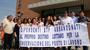 La protesta dei lavoratori della Btp