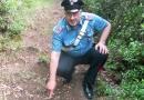 Carabiniere nell’area della granata