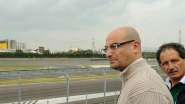In primo piano Millozzi e la pista