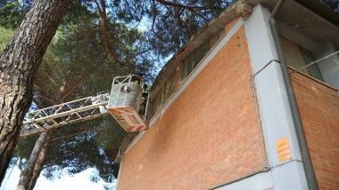 Lintervento dei vigili del fuoco ad aprile 