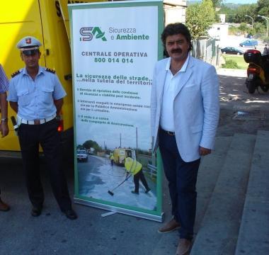 Il comandante Gatto col sindaco 