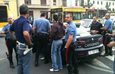 Due dei quattro fermati in piazza Mercatale