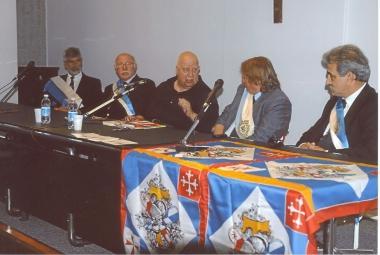 Capecchi e il comando di Tramontana durante la conferenza 