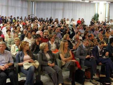 Mario Botta e il pubblico al dibattito di Marble Week 