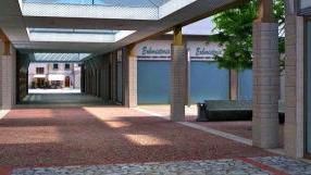 Un’elaborazione al computer sulla futura Galleria Nazionale. Sotto come si presenta attualmente la Galleria