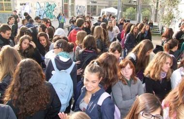 Studenti in una delle molte assemblee di potesta contro la riforma Gelmini 
