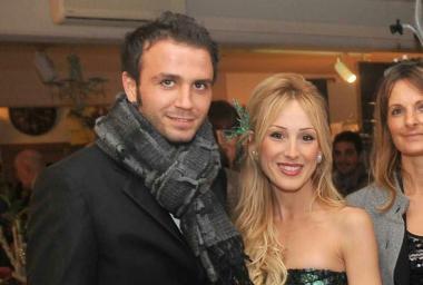 Giampaolo e Silvia ad una esposizione delle opere della giovane artista  