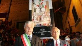 La presentazione del Cencio in piazza Vittorio Veneto