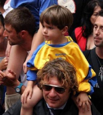 Il pubblico e, a destra Nelso Ricci e mister Monaco 
