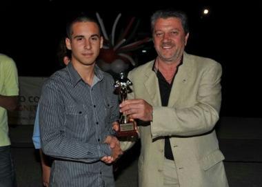 <b>PREMIAZIONE. </b>Mattia Dendi premiato a Cecina 