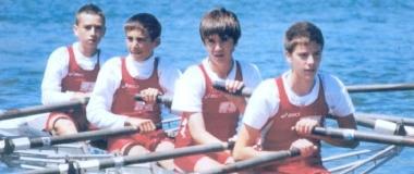<b>&nbsp;QUATTRO DI COPPIA. </b>Leonardo Bientinesi, Edoardo Benini, Andrea Traso e Simone Quercioli. 
