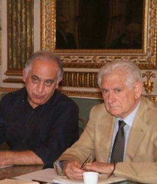 <b>AMICI. </b> Larchitetto Valentini e il sindaco Mauro Favilla (vip)  