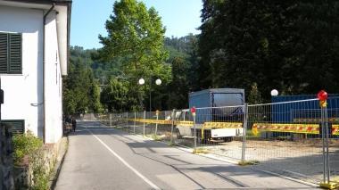 Il parco Contessa Casalini durante i lavori di rifacimento