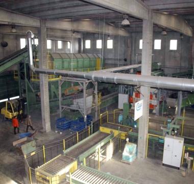 Limpianto per la selezione dei rifiuti al Buraccio        