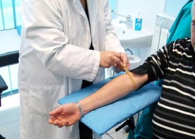 Un prelievo di sangue  