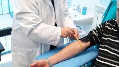 Un prelievo di sangue