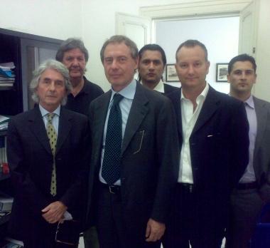 Da sin. Rivieri, Pierfrancesco Lombardi, Adolfo Urso, Monticelli, Pierpaolo Barbieri, Luca Lorenzi 