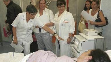Sopra, il nuovo macchinario è già in funzione