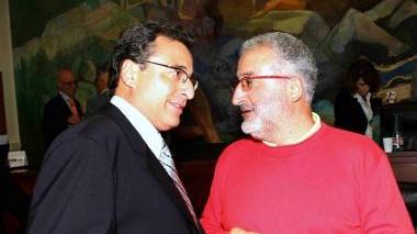 Andrea Palestini (Pd, a destra) con il sindaco Lunardini