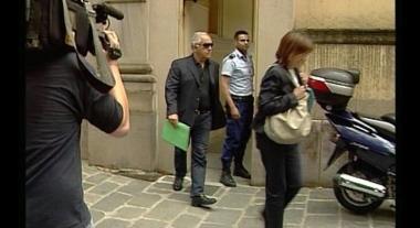 Giovanni Valentini all’uscita dall’interrogatorio di ieri (Noi Tv)