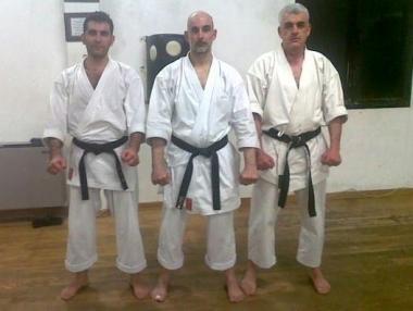 <b>CINTURA NERA.</b> Donelli e Gigante con Gori 