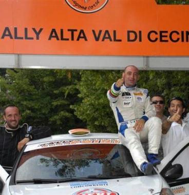 Bettini dopo larrivo della scorsa edizione del rally 