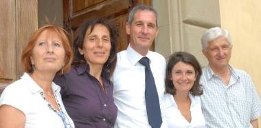 La giunta Scatragli. Al centro, il sindaco 