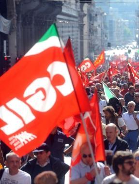 Una manifestazione della Cgil 